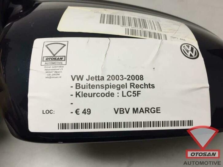 vw jetta 2003 2008 buitenspiegel spiegel rechts lc5f, Auto-onderdelen, Spiegels, Gebruikt, Volkswagen, Volkswagen AG, Berliner Ring 2
38440  Wolfsburg, DE