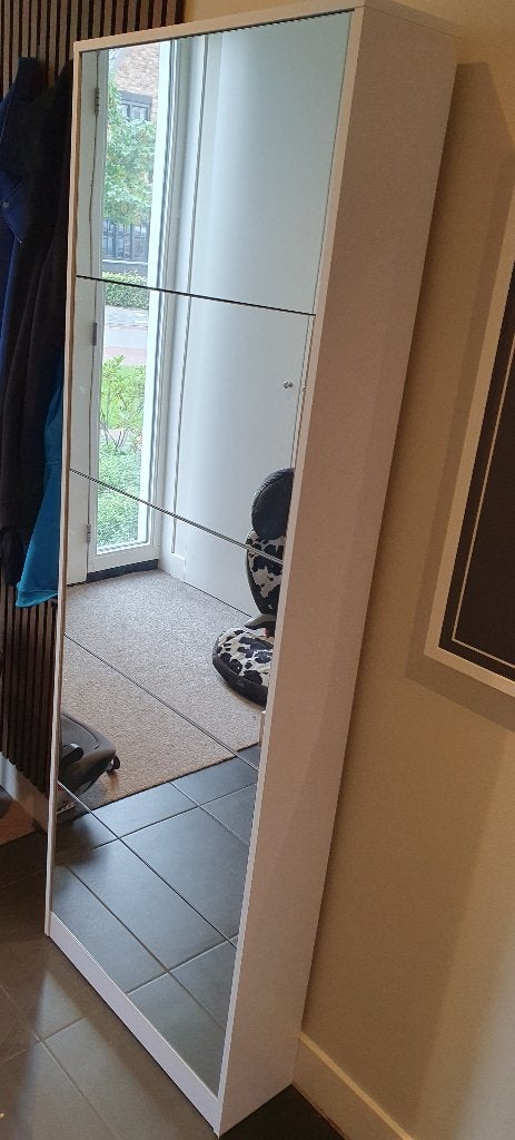 Schoenenkast met spiegel, Huis en Inrichting, Ophalen, Zo goed als nieuw, Modern