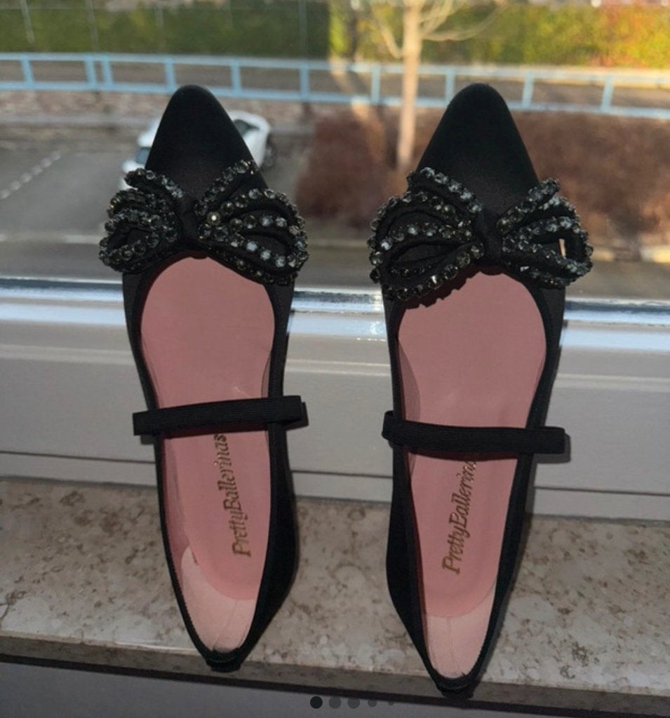 Pretty Ballerinas Ballerina met riempje maat 37, Kleding | Dames, Verzenden, Zwart, Ballerina's, Zo goed als nieuw