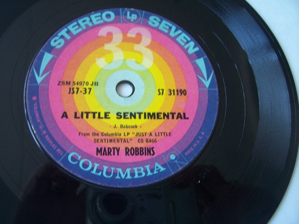 Marty Robbins / Columbia 31190 / A little sentimental, Gebruikt, Verzenden, Overige genres, 7 inch
