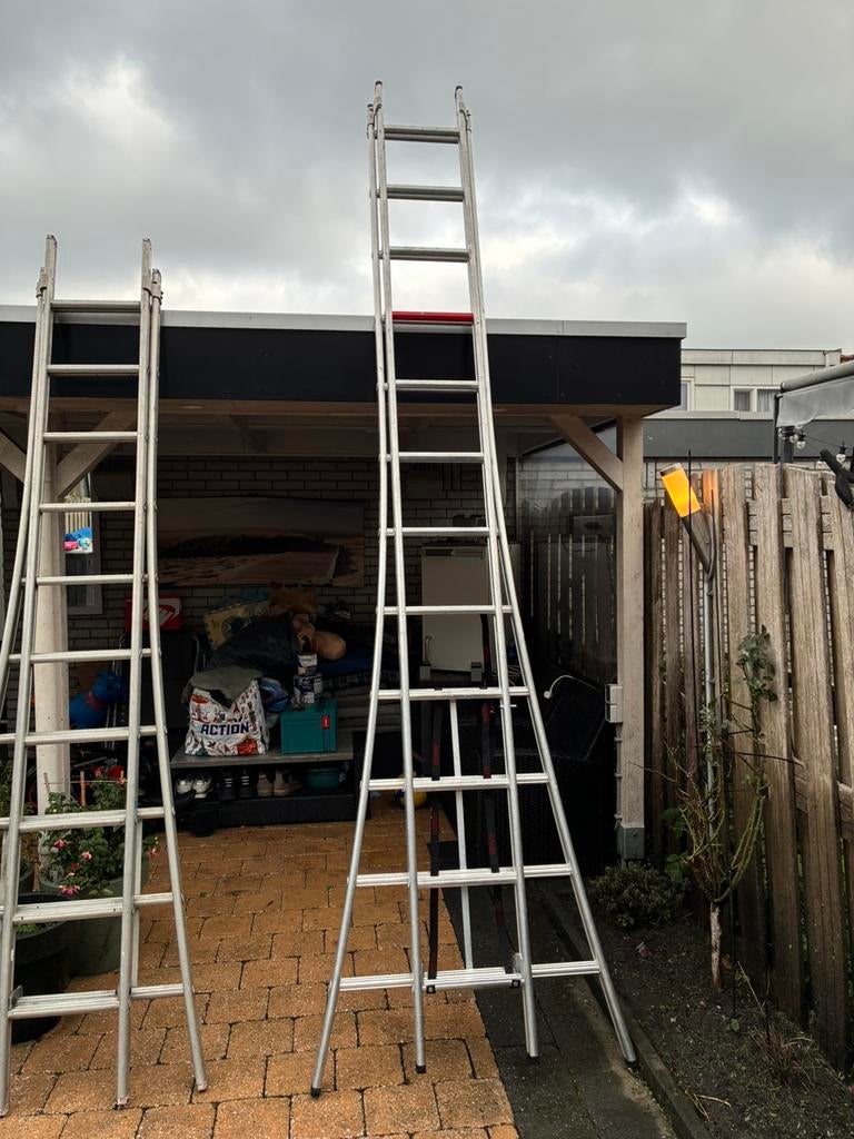Altrex Professional Rocky 2x12, Doe-het-zelf en Verbouw, Ladders en Trappen, Ophalen, Zo goed als nieuw, 4 meter of meer