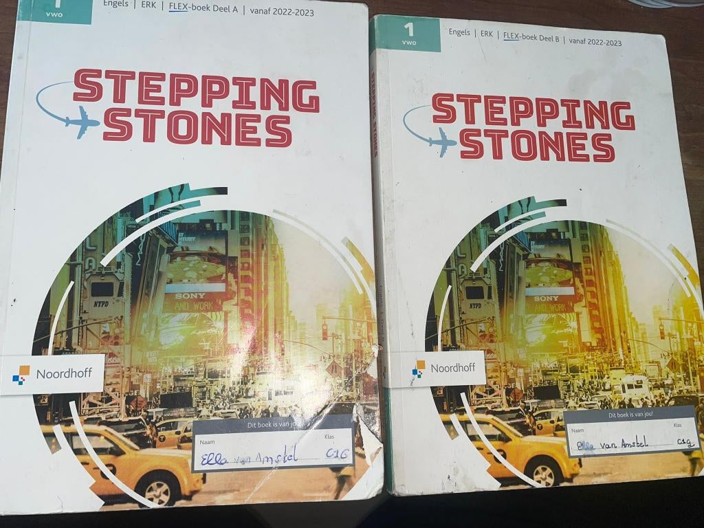 Stepping stones Engels 1 vwo flex boek deel A ingevuld, Verzenden, Gelezen, VWO, Engels