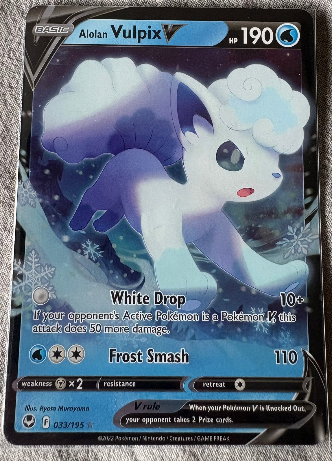 Alolan Vulpix V - Silver Tempest (SIT), Ophalen of Verzenden, Zo goed als nieuw