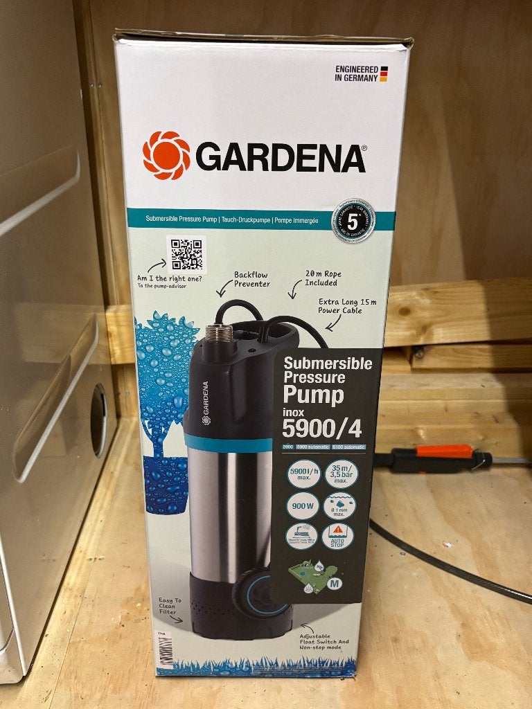 Gardena Dompel drukpomp Inox 5900/4, Tuin en Terras, Waterpompen, Ophalen, Nieuw, Elektrisch, Beregeningspomp