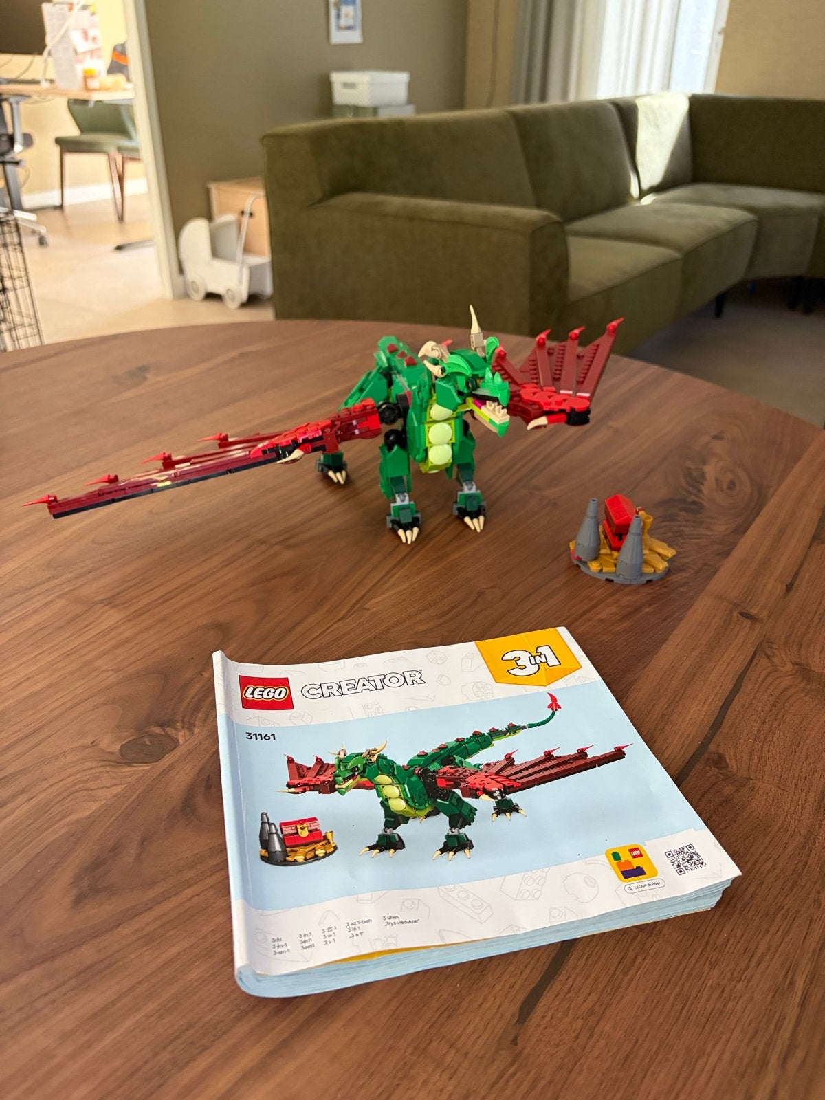 LEGO Creator 3in1 Machtige Draak (31161), Ophalen of Verzenden, Zo goed als nieuw, Overige merken