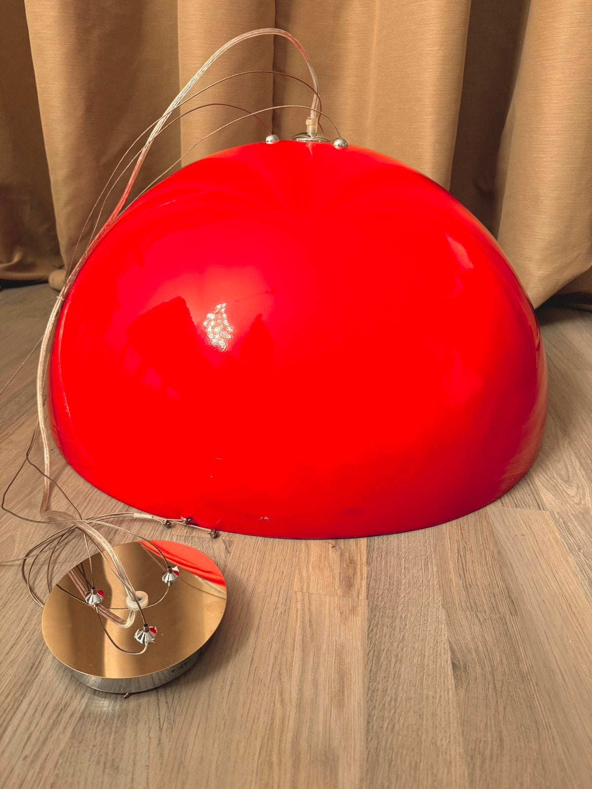 QAZQA Magna Glossy GROTE hanglamp 70cm breed, Huis en Inrichting, Ophalen, Zo goed als nieuw, Metaal, 50 tot 75 cm