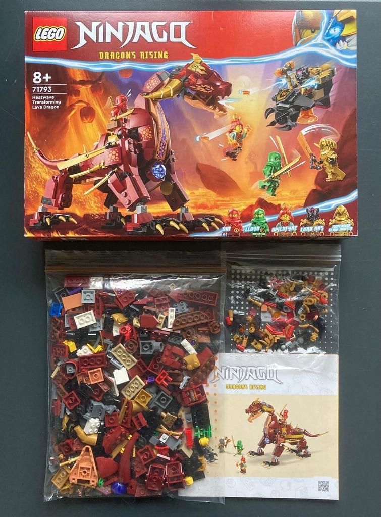 LEGO Ninjago 71793 Heatwave Transformerende Lavadraak, Lego, Ophalen of Verzenden, Zo goed als nieuw, Compleet