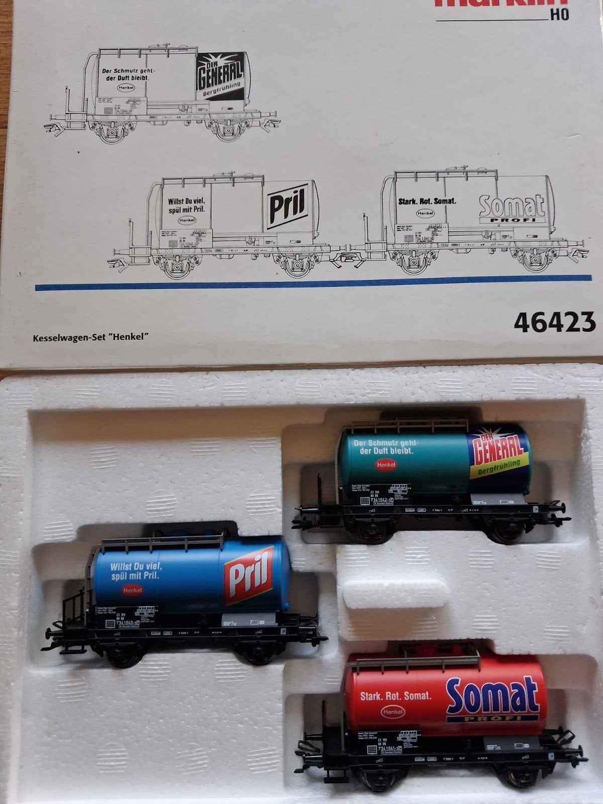 marklin 46423 set ketelwagens als nieuw iovp, Wisselstroom, Wagon, Ophalen of Verzenden, Zo goed als nieuw