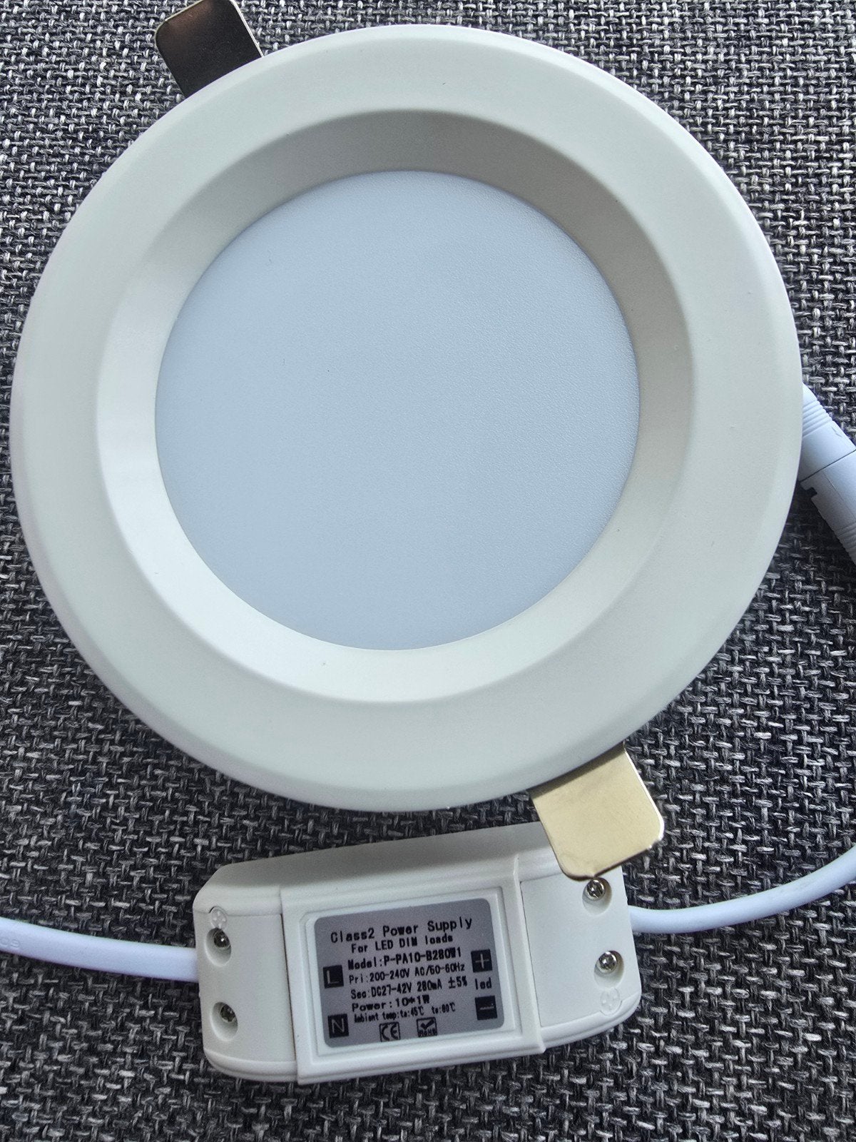 LED Inbouwspot 10W warmwit met Driver - Nieuwstaat, Led-lamp, Nieuw, Neutraal wit, 10 tot 30 watt