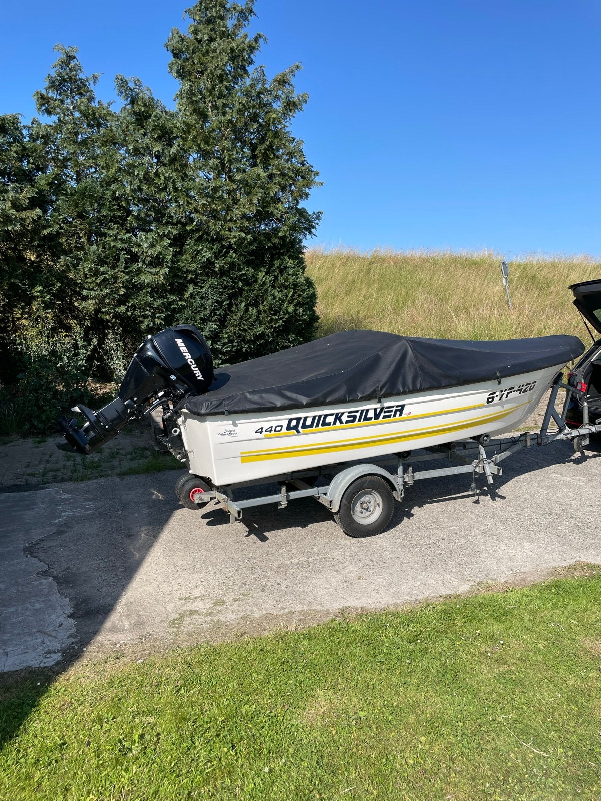 Quicksilver 440 met Mercury 30 pk buitenboordmotor, Ophalen, Gebruikt, Quicksilver, Buitenboordmotor