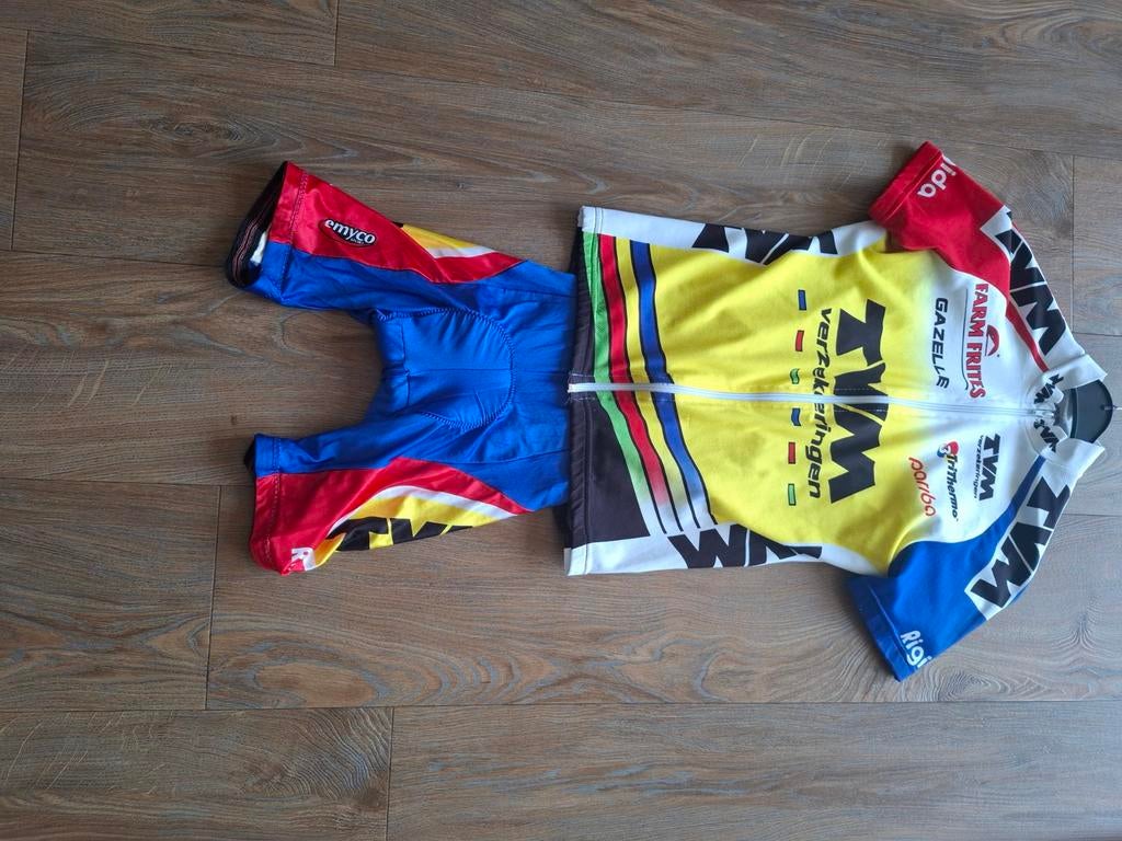 TVM Verzekeringen Retro Wielertenue - Maat M, Fietsen en Brommers, Fietsaccessoires | Fietskleding, Ophalen of Verzenden, Zo goed als nieuw