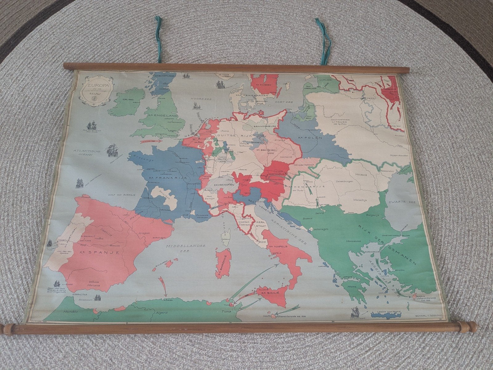 Brill's Historische Wandkaart: Europa in de 16e Eeuw, Boeken, C.B.J. Kars, Europa Overig, Landkaart, 1800 tot 2000
