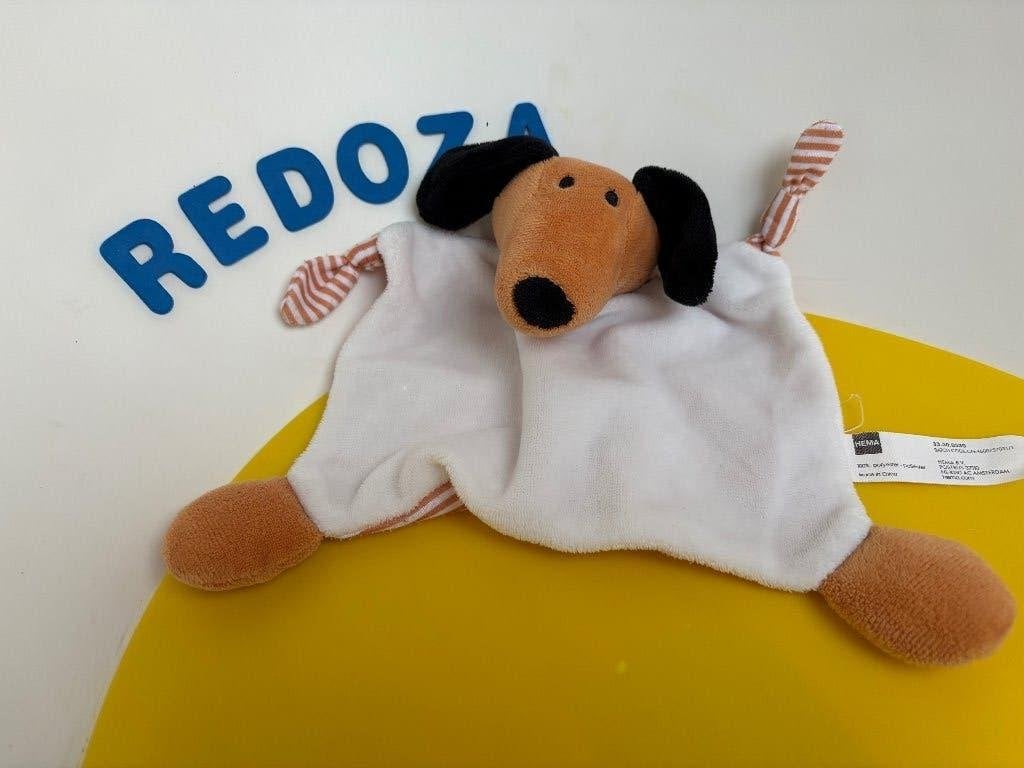 K1916 hema doekje hond gestreept, Kinderen en Baby's, Speelgoed | Knuffels en Pluche, Ophalen of Verzenden, Zo goed als nieuw
