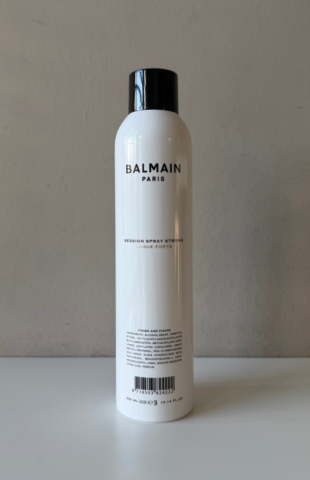 Balmain session spray strong 300ML, Ophalen of Verzenden, Zo goed als nieuw, Gel, Wax, Haarlak of Mousse