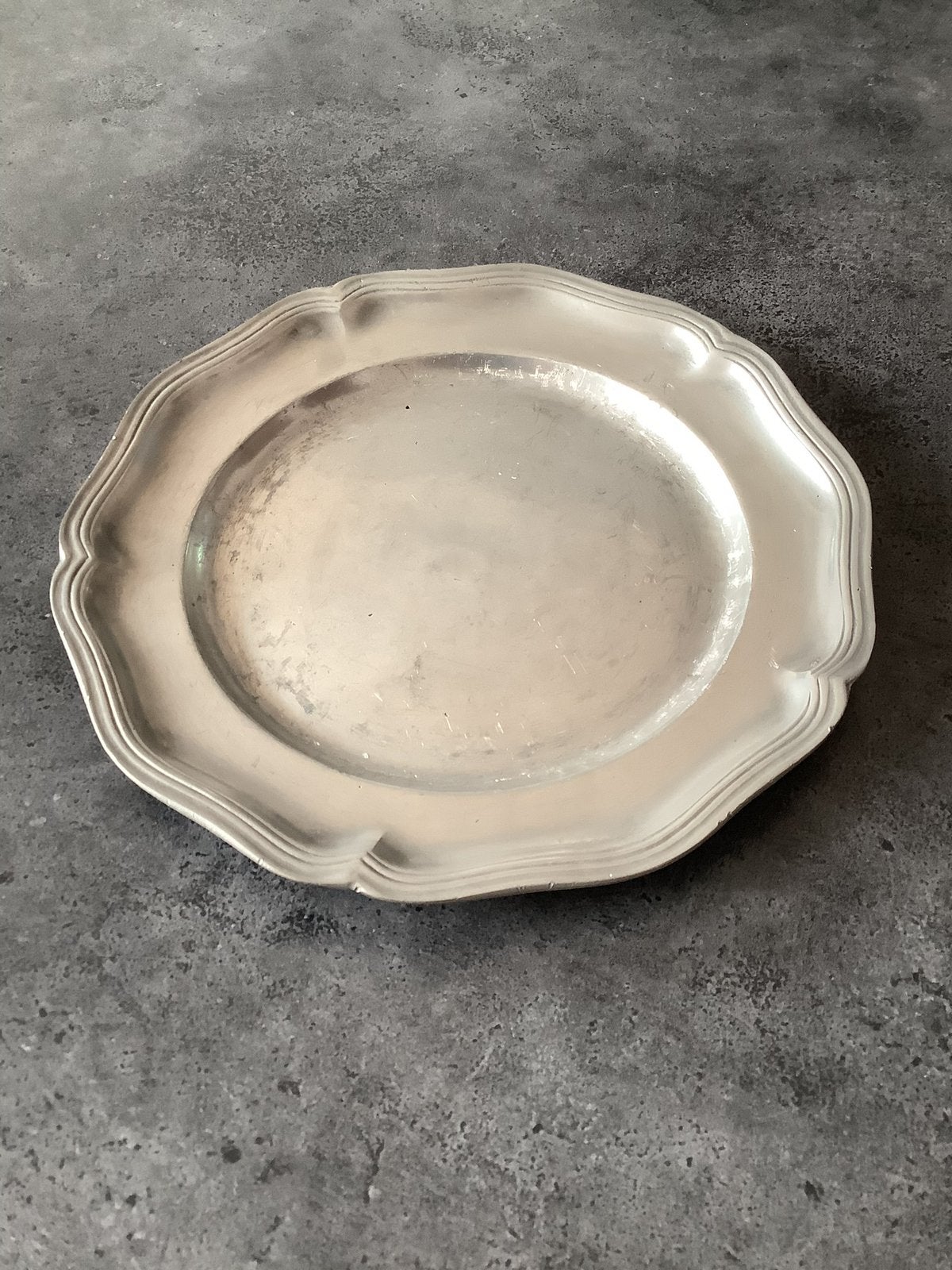 Tinnen bord/ schaaltje, Ophalen of Verzenden