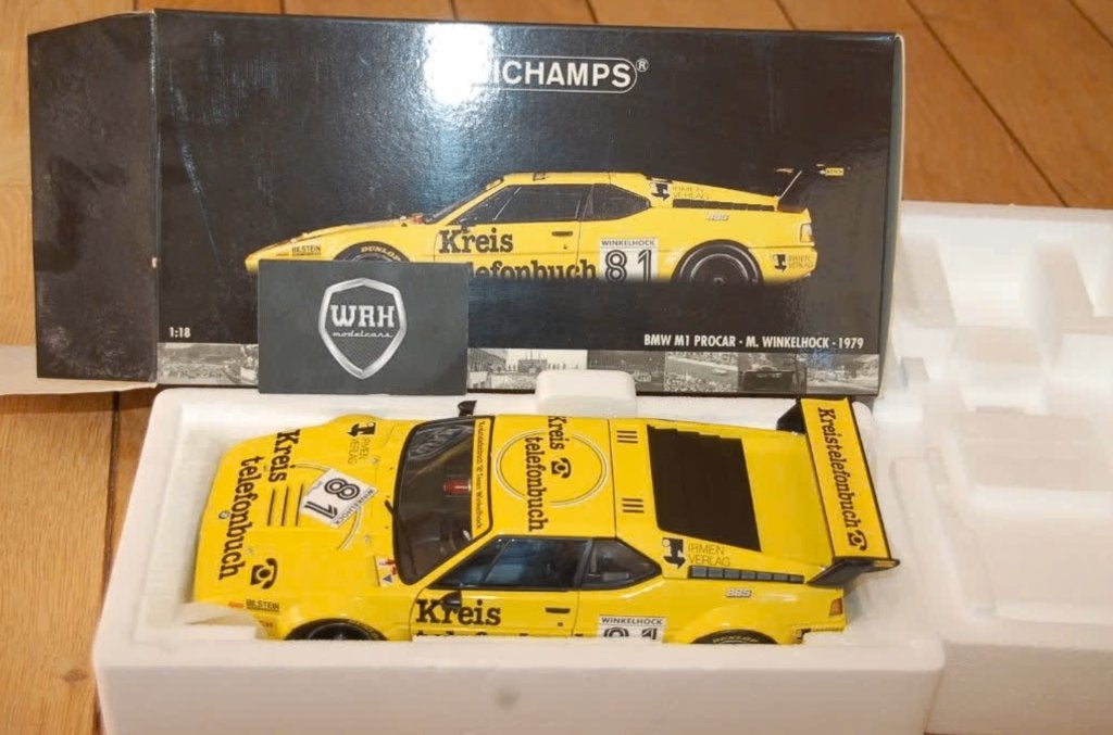 1:18 BMW M1 PROCAR #81 KREIS TELEFONBUCH Minichamps WRH, Verzenden, Zo goed als nieuw, Auto, MiniChamps