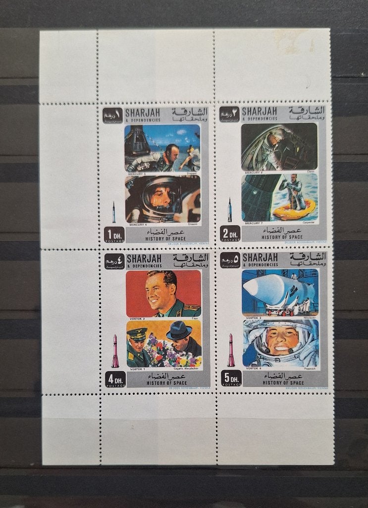 Sharjah Postzegels - History of Space, Ophalen of Verzenden, Postfris, Midden-Oosten