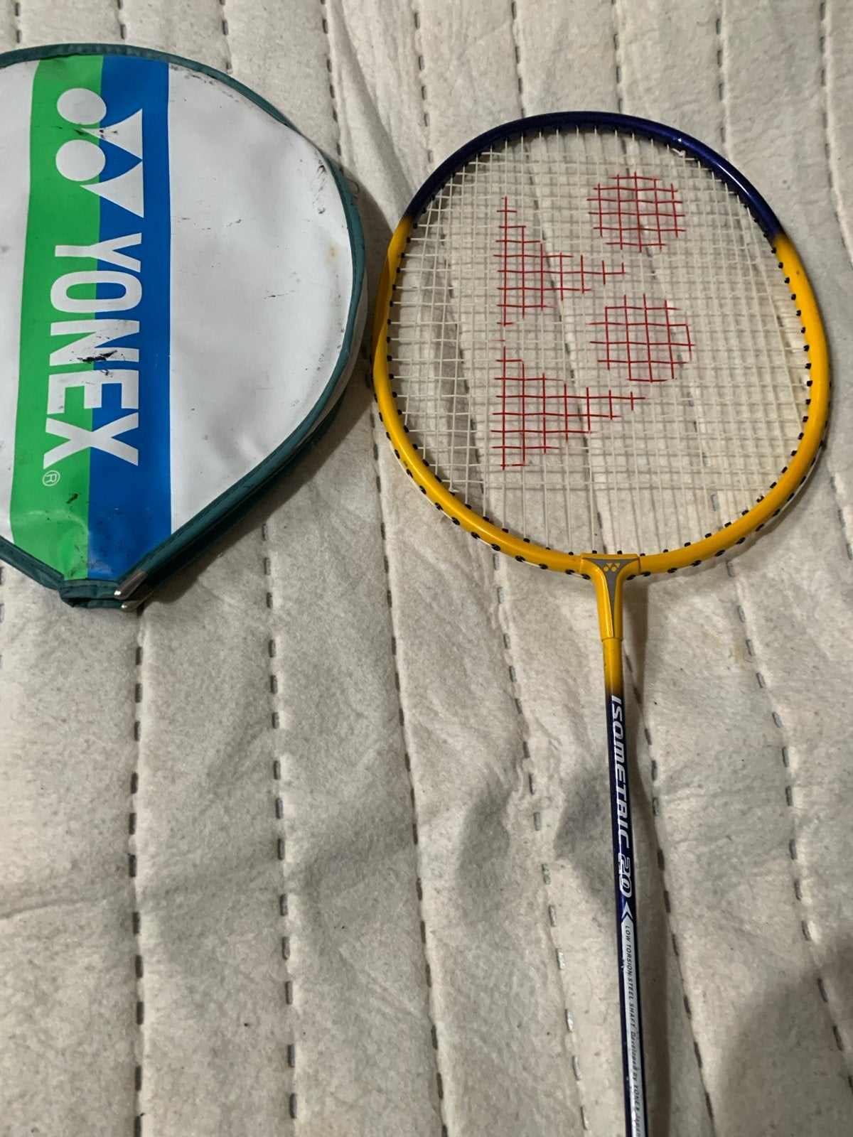 Yonex Isometric 20 Badmintonracket met hoes, Ophalen of Verzenden, Zo goed als nieuw, Racket(s)