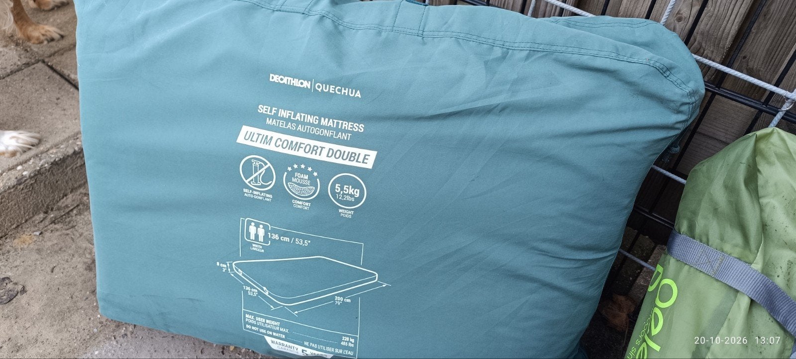 Decathlon Quechua ultime comfort double selfinflating matras, Ophalen, Gebruikt