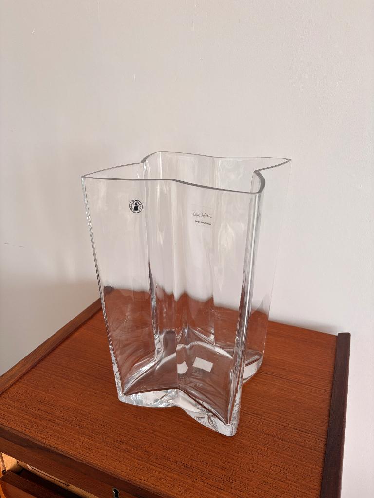 Ikea Stjalk by Anne Nilsson vintage vaas, Gebruikt, Overige kleuren, Ophalen of Verzenden, Glas