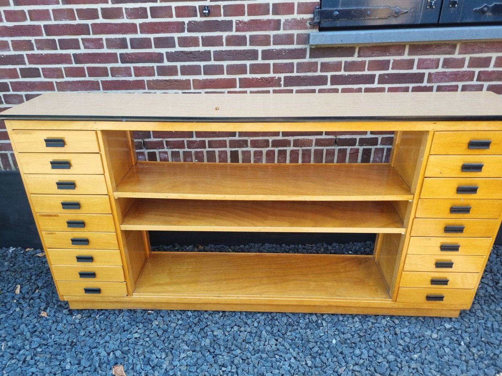 Prachtige grote schoolkast jaren 50 !, Ophalen of Verzenden, Zo goed als nieuw, 25 tot 50 cm, Minder dan 100 cm