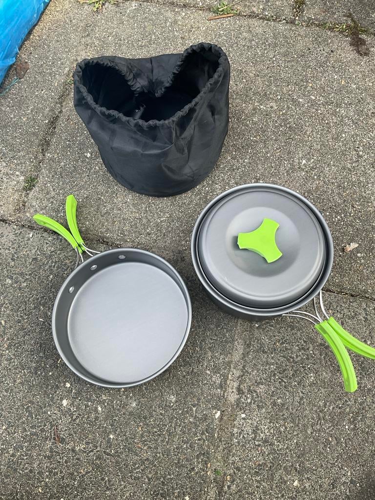 Camping kookset met pan en pot, Ophalen, Nieuw
