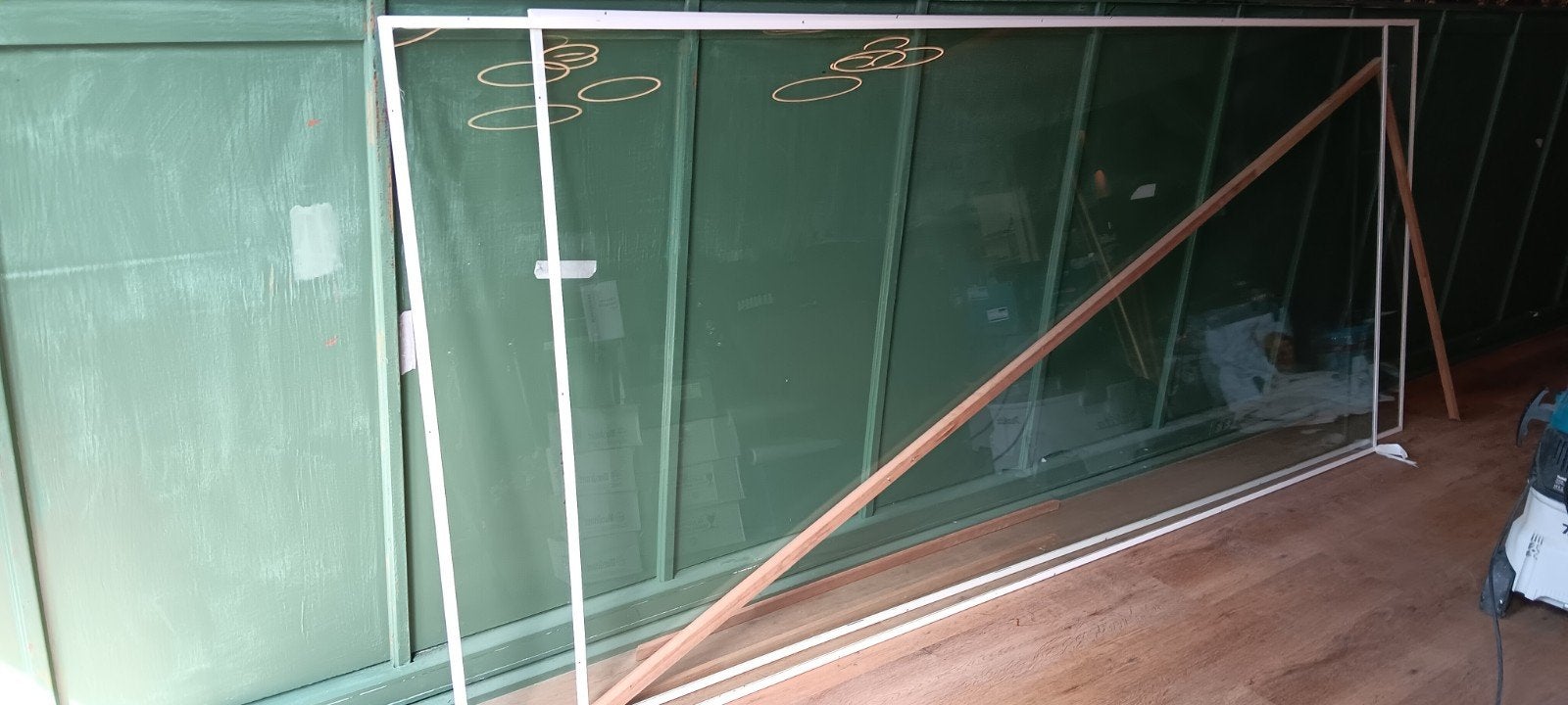 glasplaten in frame, Doe-het-zelf en Verbouw, Glas en Ramen, Ophalen, 160 cm of meer