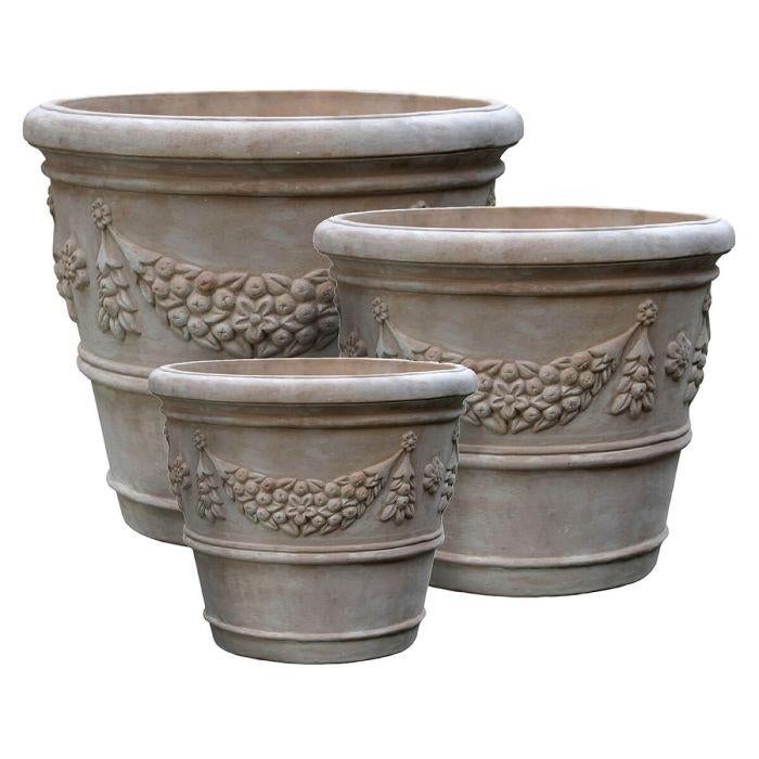 Florentine met druivenrank terracotta ook als 3 delige set, Tuin en Terras, Ophalen, Nieuw