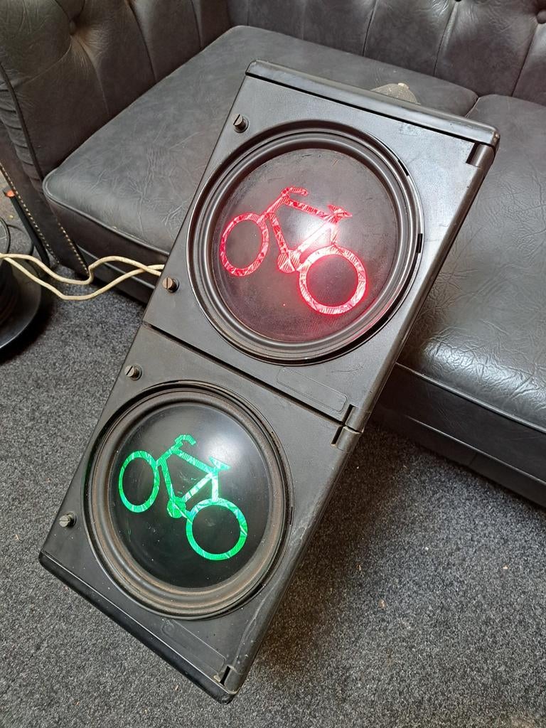 Werkend Stoplicht Verkeerslicht Fietspad Mancave, Ophalen, Gebruikt