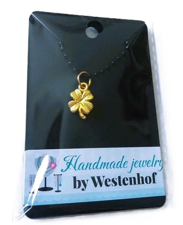 Hanger goud bloem stainless steel goldplated, Verzenden, Nieuw, Goud, Overige materialen