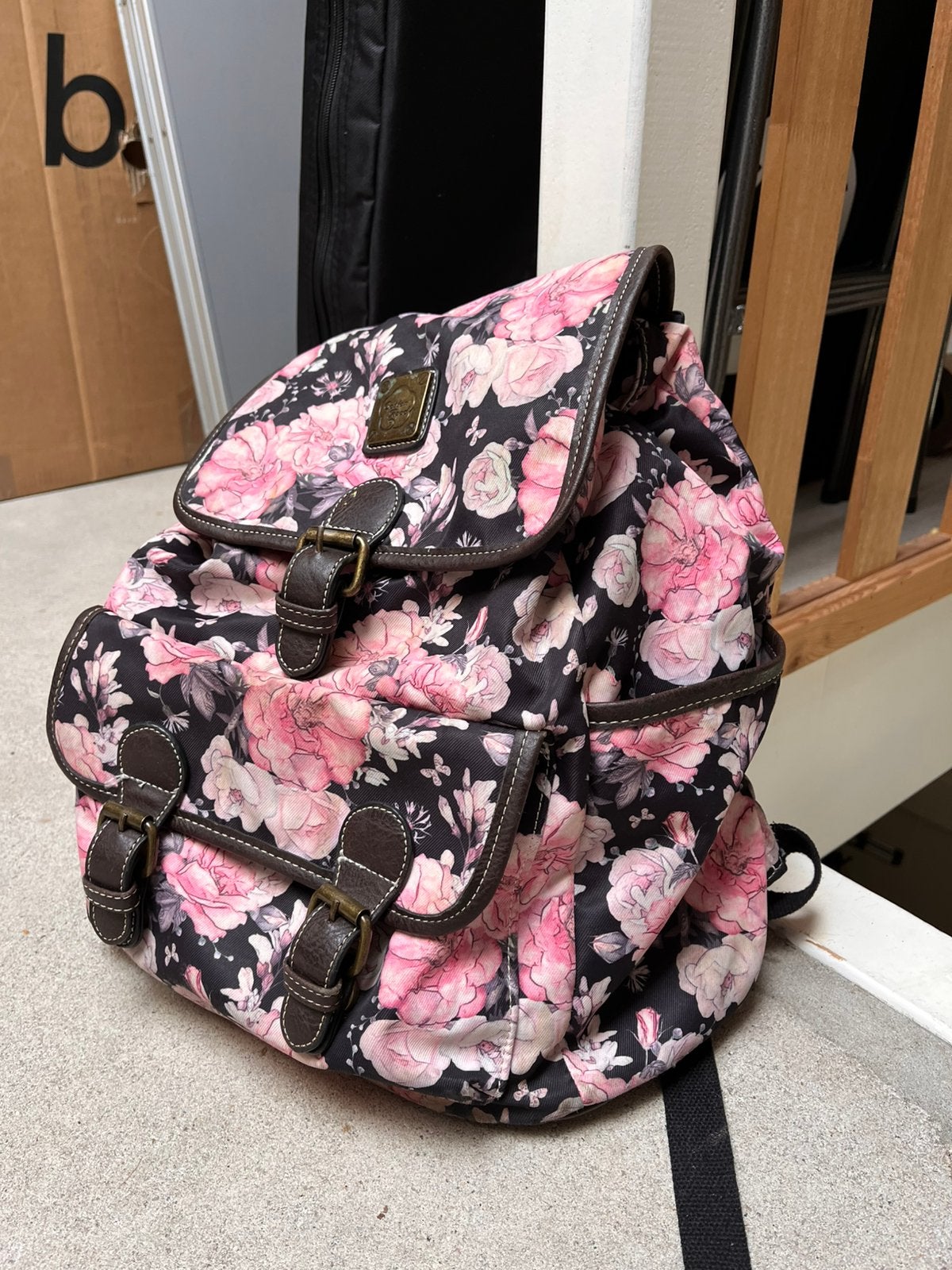 Bloemen rugzak, Sieraden, Tassen en Uiterlijk, Tassen | Rugtassen, Overige merken, Gebruikt, 25 tot 40 cm, Ophalen of Verzenden