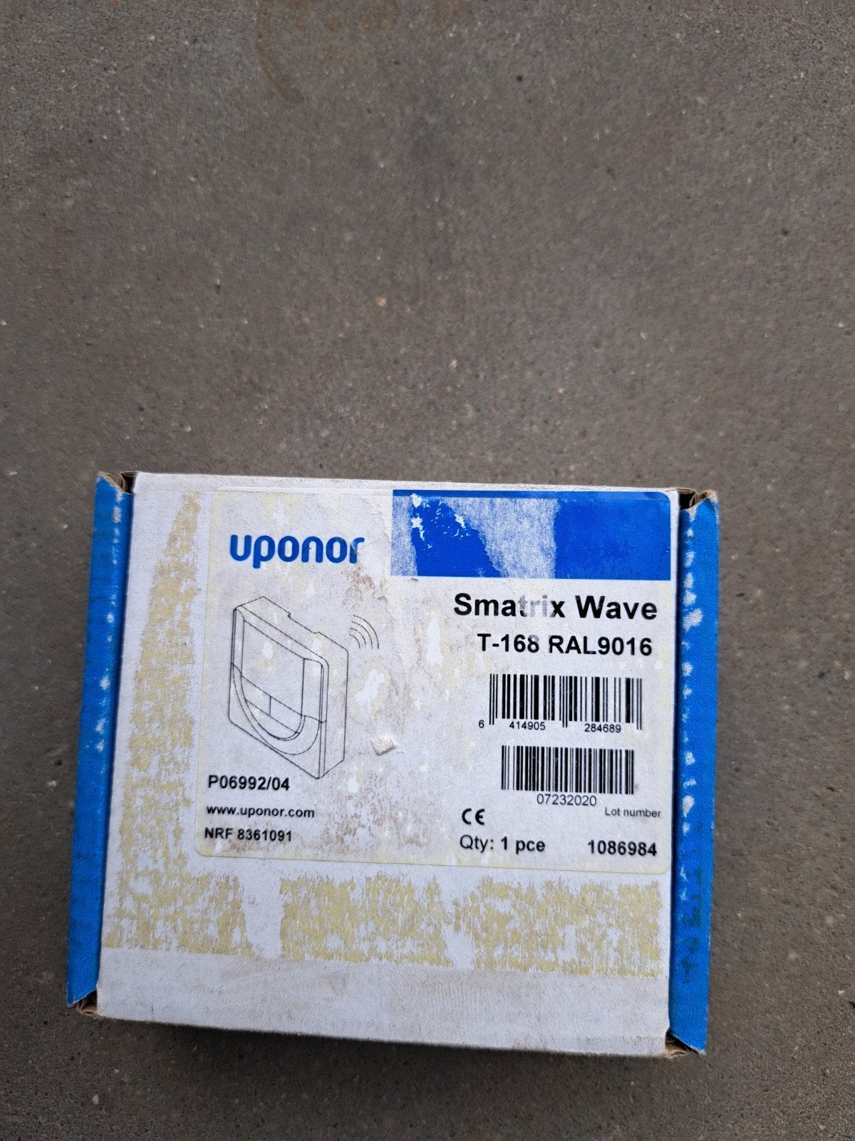 Nieuwe Uponor SMATRIX Wave T-168 RAL9016, Doe-het-zelf en Verbouw, Thermostaten, Verzenden, ., Nieuw, Uponor