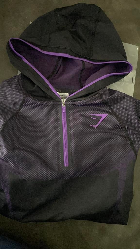Gymshark Onyx 5.0 Seamless Hoodie Purple size S 🟪, Fitness, Paars, Nieuw, Ophalen of Verzenden
