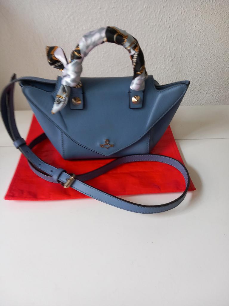 Tas dames, leer, design, Ophalen, Nieuw, Blauw, Schoudertasje