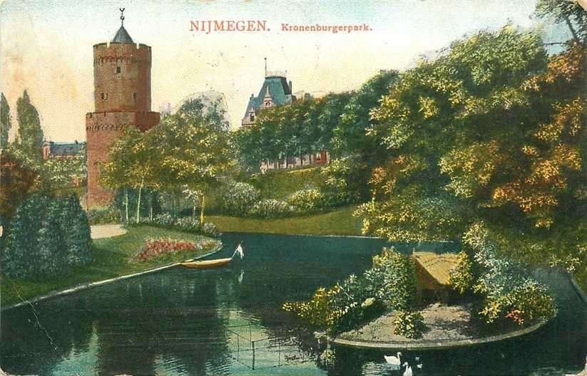 380-615-049 Nijmegen Kronenburgerpark, Verzamelen, Ansichtkaarten | Nederland, Verzenden, Voor 1920, Gelderland