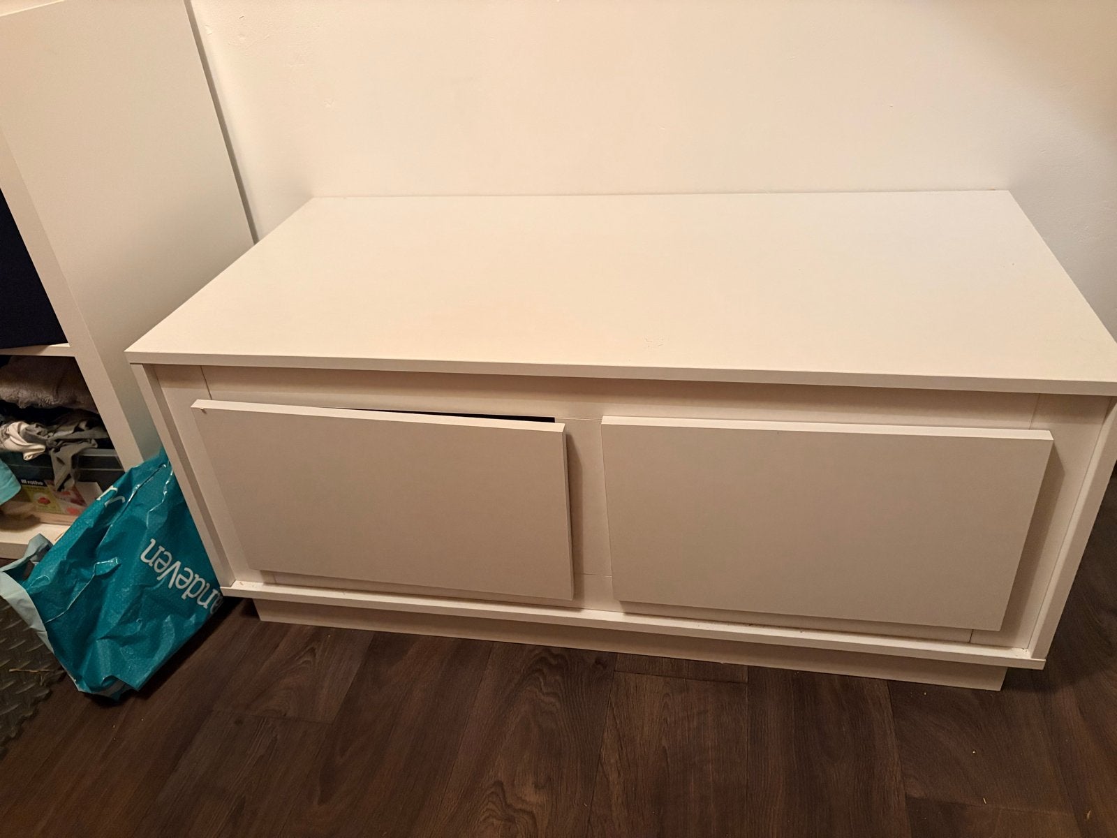 Wit meubel met opbergruimte (102x50x44 cm), Ophalen, Gebruikt