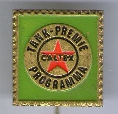 CALTEX tank premie programma koper speldje ( M_074), Verzamelen, Verzenden, Zo goed als nieuw, Transport, Speldje of Pin