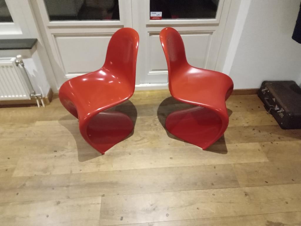 Verner Panton s chair 1e editie herman miller, Huis en Inrichting, Ophalen, Gebruikt
