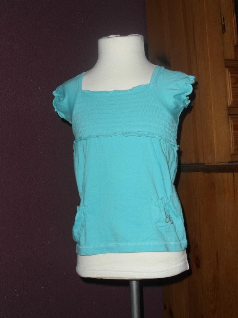 blauwe t-shirt, Ophalen of Verzenden, Zo goed als nieuw, Meisje, Shirt of Longsleeve
