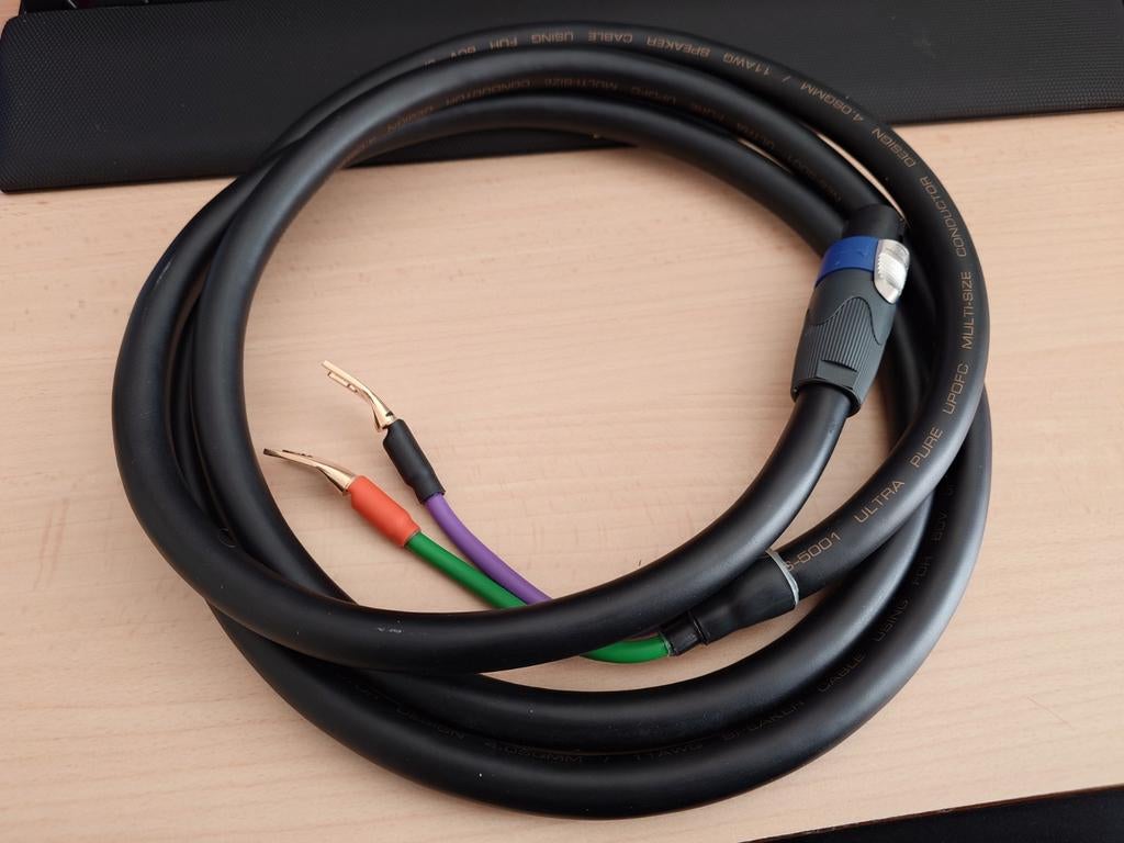 Neotech NES-5001 speakerkabels SpeakON-Spade 2.5m, Ophalen of Verzenden, Minder dan 2 meter, Luidsprekerkabel