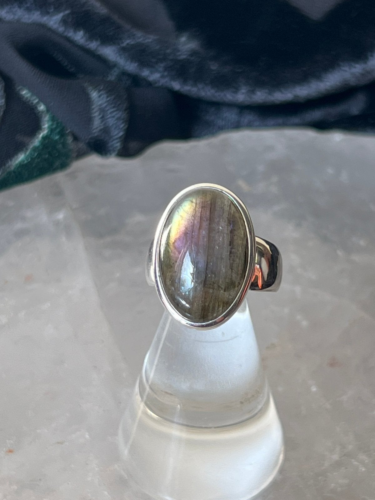 Labradoriet paars beschermt aura straling geluk intuïtie TIP, Sieraden, Tassen en Uiterlijk, Ringen, Paars, Magnolia11, Nieuw