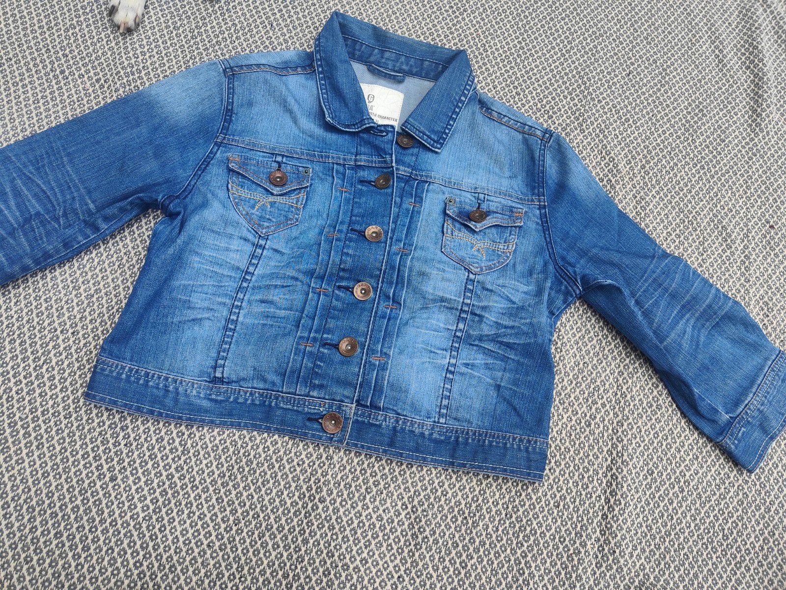 Kort blauw spijkerjasje Garcia maat L, Blauw, Maat 42/44 (L), Ophalen of Verzenden, Gedragen