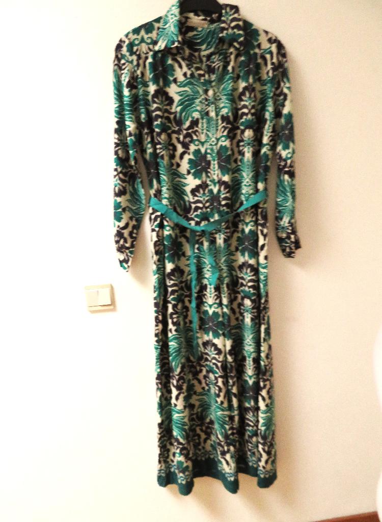 X52 KIIKISIX aparte jumpsuit heel wijde pijpen groen L 42/44, Kleding | Dames, Jumpsuits, Maat 42/44 (L), Nieuw, Ophalen of Verzenden