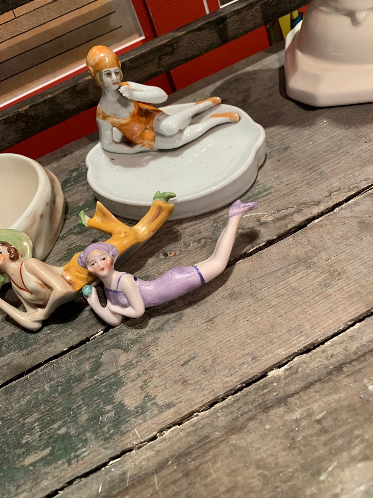 Originele bathing beauty flapper half doll, Ophalen of Verzenden