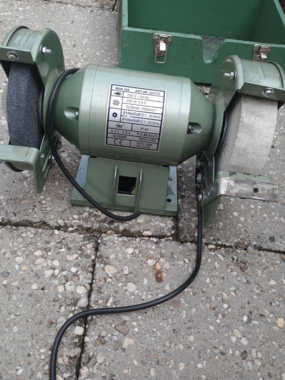 MSB 200 Werkbankslijpmachine - Robuust en Krachtig, Doe-het-zelf en Verbouw, Ophalen