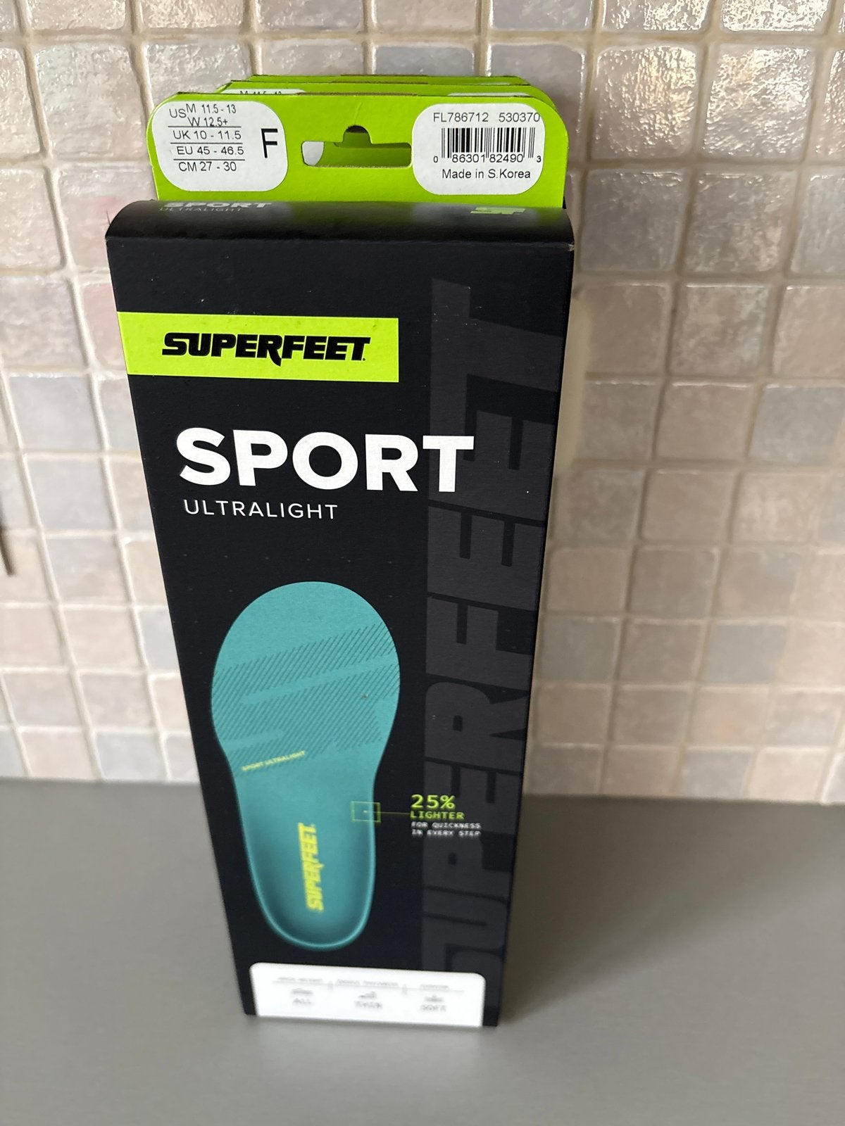 Superfeet Sport Ultralight Inlegzolen - Maat F (45-46.5), Ophalen of Verzenden, Nieuw