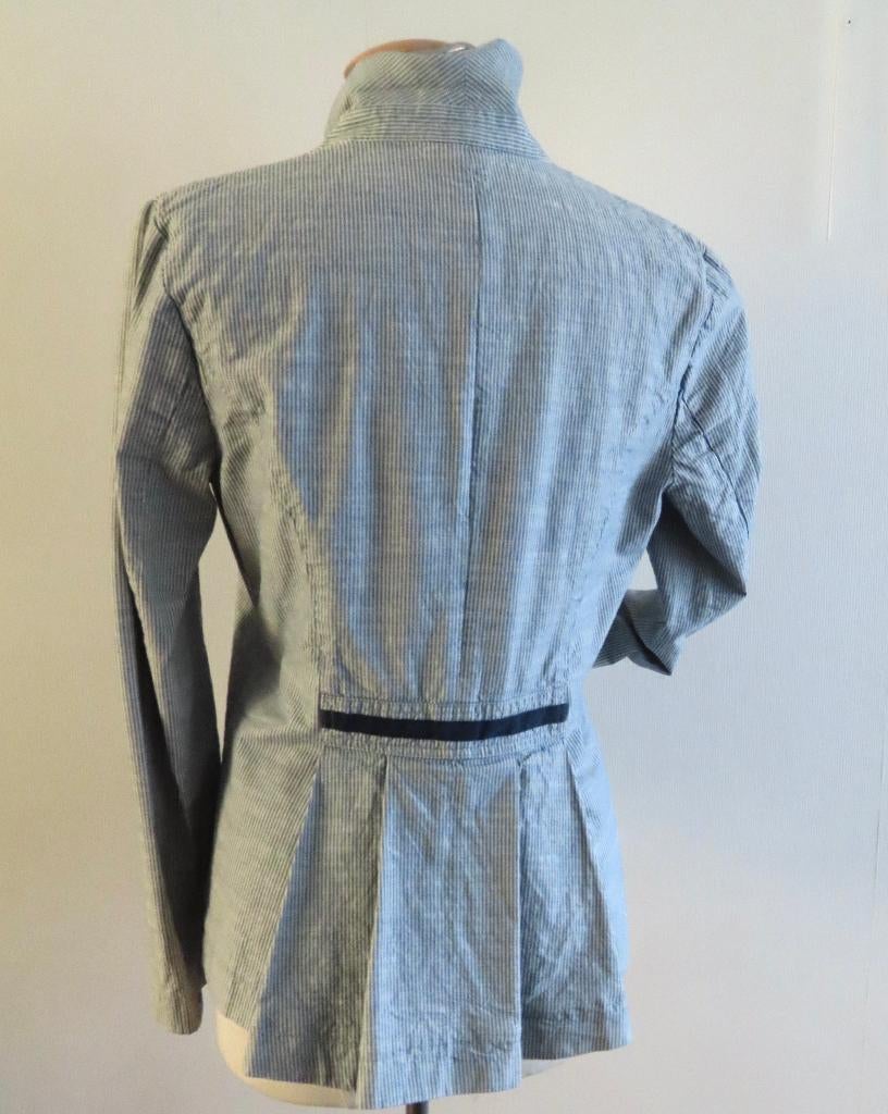 Zweeds Design katoenen jasje blauw/wit mt 40, Kleding | Dames, Maat 38/40 (M), Zo goed als nieuw, Jasje, Hunky Dog