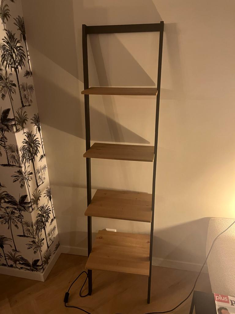 Decoratieve ladder met planken - Houten wandrek, Huis en Inrichting, Woonaccessoires | Wandplanken en Boekenplanken, Ophalen, Zo goed als nieuw