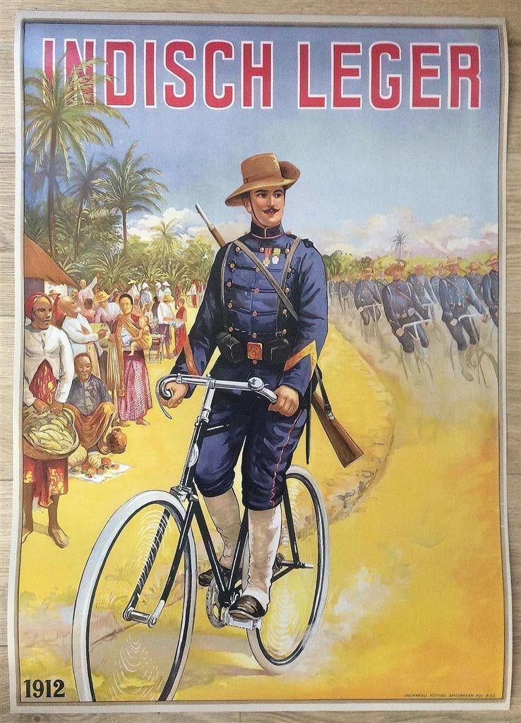 Grote KNIL Nederlands Indie Propaganda Affiche POSTER, Verzenden, Landmacht, Nederland, Foto of Poster