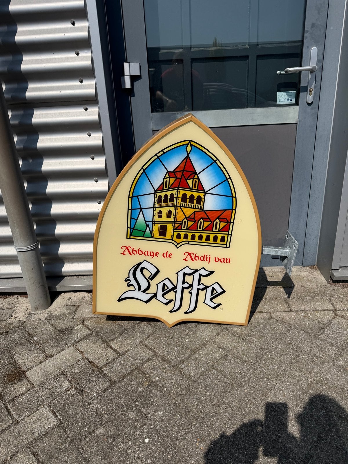 Originele dubbelzijdige Leffe Lichtbak, Verzamelen, Merken en Reclamevoorwerpen, Ophalen, Zo goed als nieuw, Lichtbak of (neon) lamp